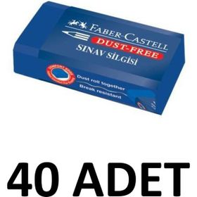 Faber Castell 40 Adet Orta Boy Mavi Sınav Silgisi