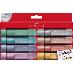 Faber Castell 46 Metalik Renk 8'li Karton Kutu Fosforlu Kalem