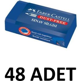 Faber Castell 48 Adet Orta Boy Mavi Sınav Silgisi