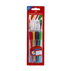 Faber Castell 481600 Soft Touch 10-2-6-12) 4'lü Fırça Seti