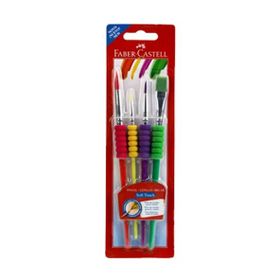 Faber Castell 481600 Soft Touch 10-2-6-12) 4'lü Fırça Seti