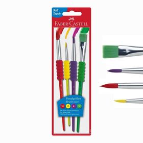 Faber Castell 481600 Soft Touch 10-2-6-12) 4'lü Fırça Seti