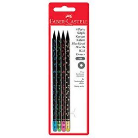 Faber Castell 4'lü Party Desen Kurşun Kalem