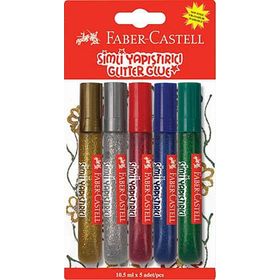 Faber-Castell 5 Renk 10.5 ml Simli Yapıştırıcı