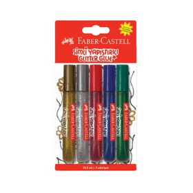 Faber-Castell 5 Renk 10.5 ml Simli Yapıştırıcı
