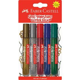 Faber-Castell 5 Renk 10.5 ml Simli Yapıştırıcı