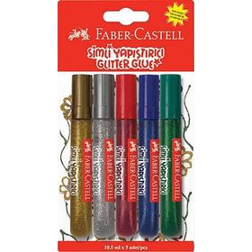 Faber-Castell 5 Renk 10.5 ml Simli Yapıştırıcı