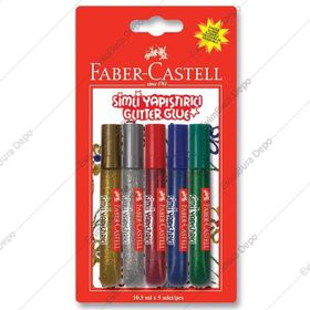 Faber-Castell 5 Renk 10.5 ml Simli Yapıştırıcı
