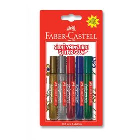 Faber-Castell 5 Renk 10.5 ml Simli Yapıştırıcı