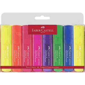 Faber Castell 5038154662 6+2'li Poşet 4 Renk Şeffaf Gövde Fosforlu Kalem