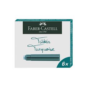 Faber Castell 5050185509 6'lı Turkuaz Kartuş