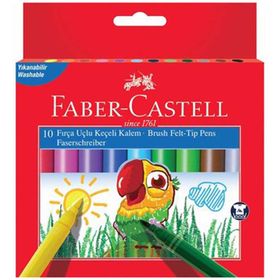 Faber Castell 5062555010 Winner Brush 10'lu Renk Keçeli Kalem