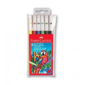 Faber Castell 5067155106 Karışık Renk 6'lı Poşet Keçeli Kalem