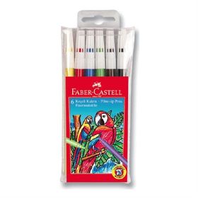 Faber Castell 5067155106 Karışık Renk 6'lı Poşet Keçeli Kalem