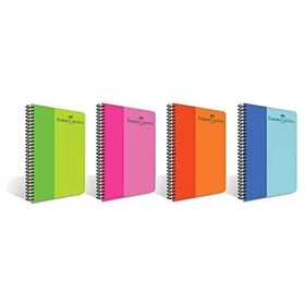 Faber Castell 5075000139 160 Yaprak Çizgili Bicolor Spiralli Plastik Kapak Defter