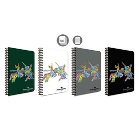Faber Castell 5075000444000 Knights Klas PP Kapak 100 Yaprak Çizgili Spiralli Defter