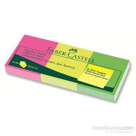 Faber-Castell 5089565339 Karışık Fosforlu 3 Renk Yapışkan Notluk