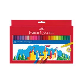 Faber Castell 50'li Süper Yıkanabilir Keçeli Kalem