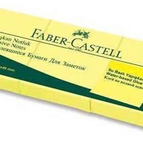 Faber Castell 50x40 mm 3'lü Sarı Yapışkan Notluk