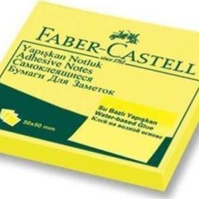 Faber Castell 50x50 Fosforlu Sarı Yapışkanlı Not Kağıdı