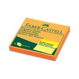 Faber Castell 50x50 Yapışkanlı Fosforlu Turuncu Not Kağıdı