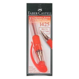 Faber-Castell 5211 142521 0.7mm Kırmızı İğne Uç 10'lu Tükenmez Kalem