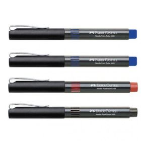 Faber Castell 5405 0.5 mm İğne Uçlu 2 Mavi 1 Kırmızı 1 Siyah Roller Kalem