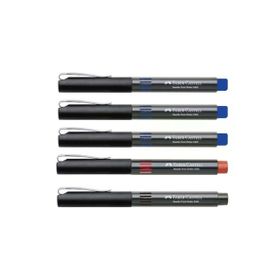 Faber Castell 5405 0.5 mm İğne Uçlu 3 Mavi 1 Kırmızı 1 Siyah Roller Kalem