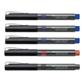 Faber Castell 5405 0.5 mm İğne Uçlu 3 Mavi 1 Kırmızı 1 Siyah Roller Kalem
