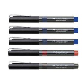 Faber Castell 5405 0.5 mm İğne Uçlu 3 Mavi 1 Kırmızı 1 Siyah Roller Kalem