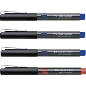 Faber Castell 5405 0.5 mm İğne Uçlu 3 Mavi ve 1 Kırmızı Roller Kalem