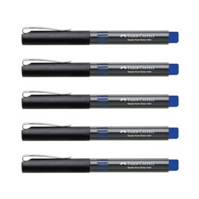 Faber Castell 5405 0.5 mm İğne Uçlu Mavi 5'li Roller Kalem