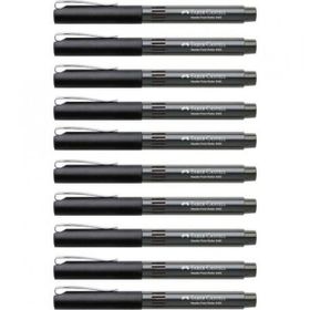 Faber Castell 5405 0.5 mm İğne Uçlu Siyah 10'lu Roller Kalem