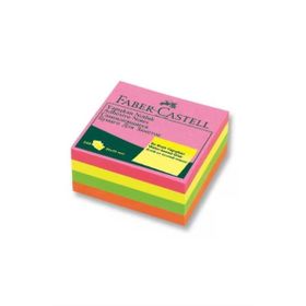 Faber Castell 565839 50x50 Yapışkanlı Mini Küp Fosforlu Not Kağıdı