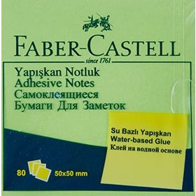 Faber-Castell 565842 50x50 mm Fosforlu Yeşil Yapışkan Notluk