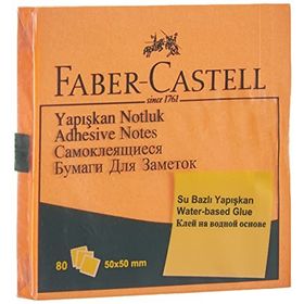 Faber-Castell 565843 50x50 mm Fosforlu Turuncu Yapışkan Notluk