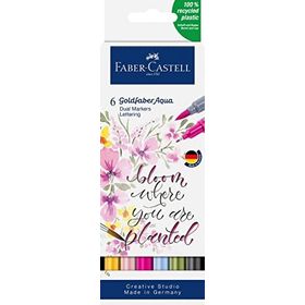 Faber Castell 6'lı Goldfaber Aqua Çift Uçlu Sanatsal Markör