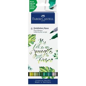 Faber Castell 6'lı Goldfaber Aqua Jungle Çift Uçlu Sanatsal Markör