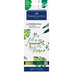 Faber Castell 6'lı Goldfaber Aqua Jungle Çift Uçlu Sanatsal Markör
