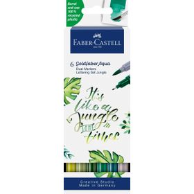 Faber Castell 6'lı Goldfaber Aqua Jungle Çift Uçlu Sanatsal Markör