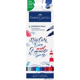 Faber Castell 6'lı Goldfaber Aqua Seaside Çift Uçlu Sanatsal Markör
