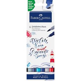 Faber Castell 6'lı Goldfaber Aqua Seaside Çift Uçlu Sanatsal Markör