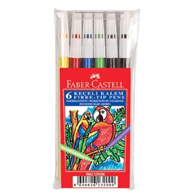 Faber-Castell 6'lı Poşet Keçeli Kalem