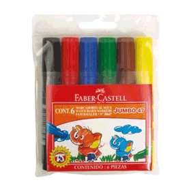 Faber Castell 6'LI XL Jumbo47 6 Renk Keçeli Kalem