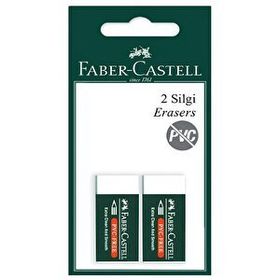 Faber Castell 7085/24 Orta Boy 2'li Paket Beyaz Silgi