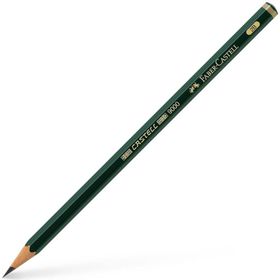 Faber-Castell 9000 Yeşil 2B Seri Dereceli Eskiz Çizim Kalemi
