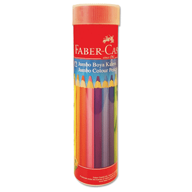 Faber-Castell 951003 Jumbo Tam Boy 12'li Tüp Kuru Boya