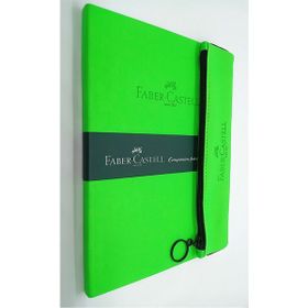 Faber Castell A5 Suni Deri Tarihsiz Suni Deri Neon Yeşil Kalemlikli Ajanda