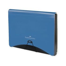 Faber-Castell A7+1 Metalik Mavi Körüklü Dosya
