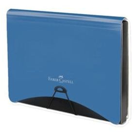 Faber-Castell A7+1 Metalik Mavi Körüklü Dosya